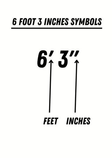 ft and inches symbol|means feet or inches.